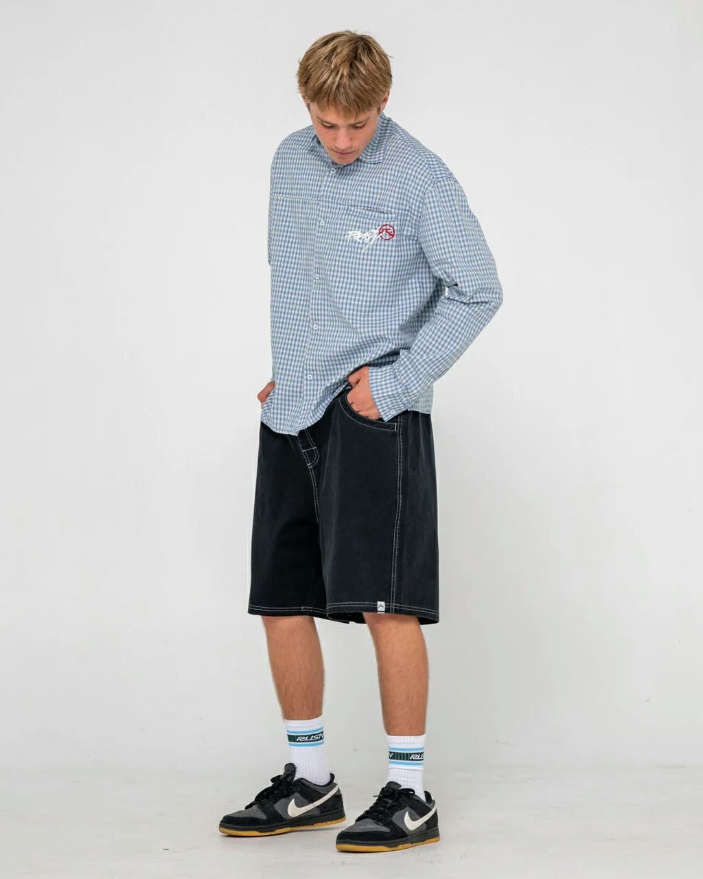 Rusty Flip Daddy Elastic Baggy Black. Rusty Walkshorts - Fitted Waist in Mens Walkshorts - Fitted Waist & Mens Shorts. Code: WKM1243