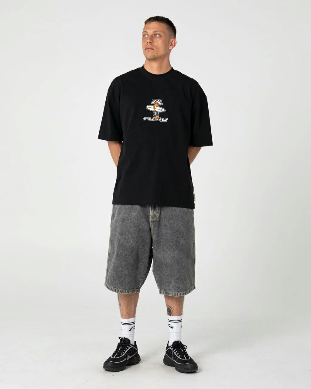 Rusty Redemption 2.0 Jort Washed Black 2. Rusty Walkshorts - Fitted Waist in Mens Walkshorts - Fitted Waist & Mens Shorts. Code: WKM1296