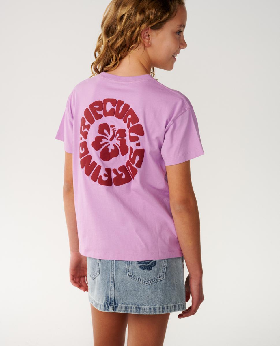 Rip Curl Surf Puff Relaxed Tee - Girls (8-14 Years) Bright Lilac. Rip Curl Tees in Girls Tees & Girls T-shirts & Singlets. Code: 03EGTE