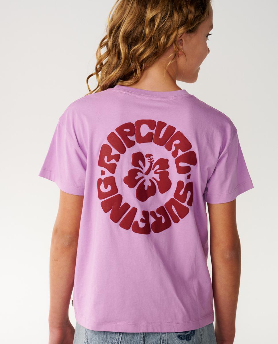 Rip Curl Surf Puff Relaxed Tee - Girls (8-14 Years) Bright Lilac. Rip Curl Tees in Girls Tees & Girls T-shirts & Singlets. Code: 03EGTE
