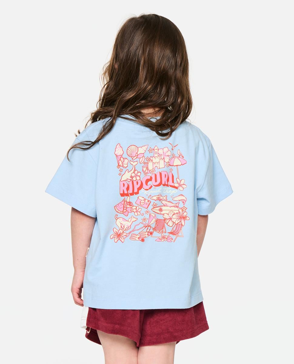 Rip Curl The Road Trip Tee - Girl Sky Blue. Rip Curl Tees in Toddler Girls Tees & Toddler Girls T-shirts & Singlets. Code: 058JTE