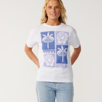 Rip Curl Bossa Nova Relaxed Tee White. Rip Curl Tees in Womens Tees & Womens T-shirts & Singlets. Code: 0PIWTE