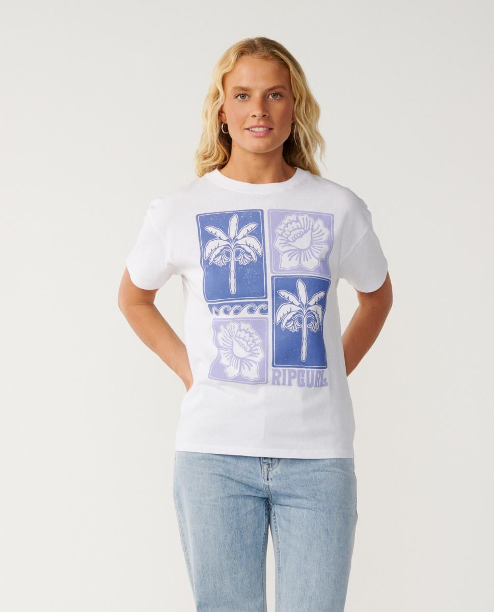 Rip Curl Bossa Nova Relaxed Tee White. Rip Curl Tees in Womens Tees & Womens T-shirts & Singlets. Code: 0PIWTE