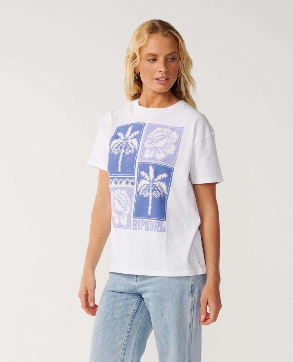 Rip Curl Bossa Nova Relaxed Tee White. Rip Curl Tees in Womens Tees & Womens T-shirts & Singlets. Code: 0PIWTE