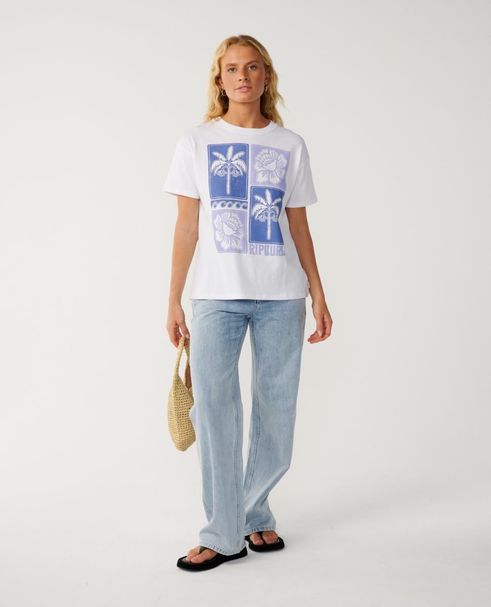 Rip Curl Bossa Nova Relaxed Tee White. Rip Curl Tees in Womens Tees & Womens T-shirts & Singlets. Code: 0PIWTE