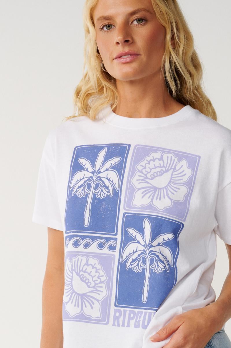 Rip Curl Bossa Nova Relaxed Tee White. Rip Curl Tees in Womens Tees & Womens T-shirts & Singlets. Code: 0PIWTE