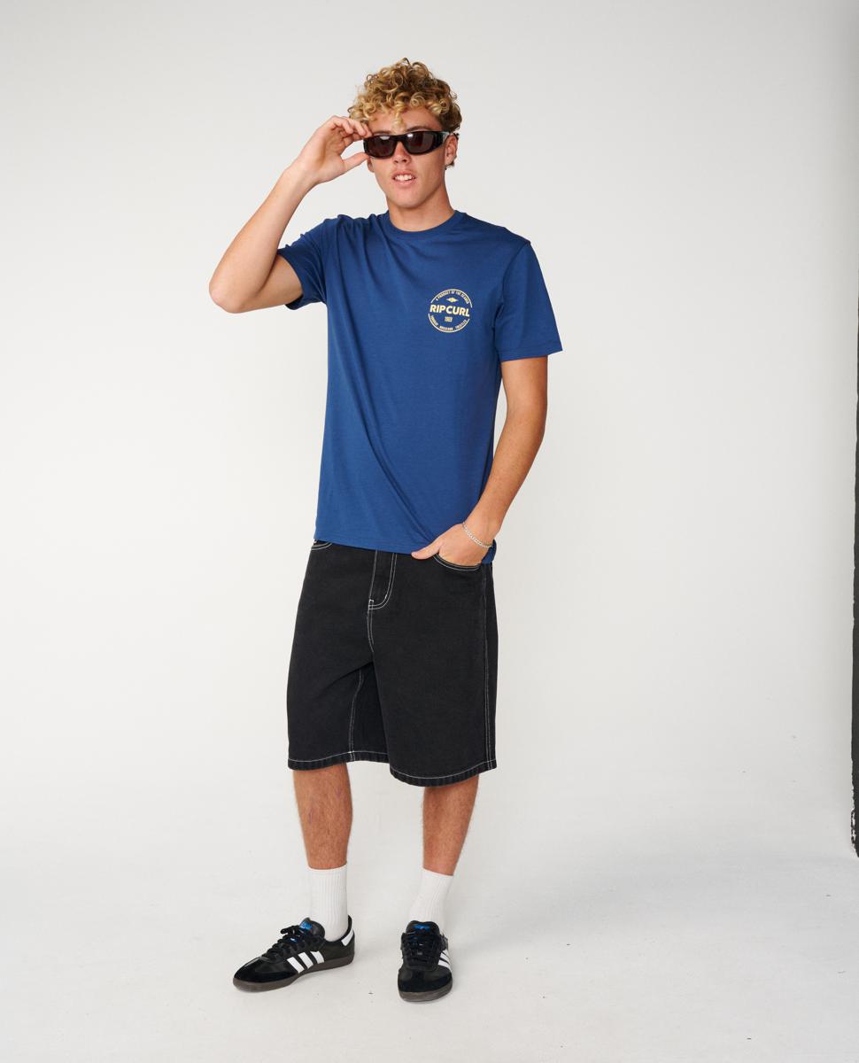 Rip Curl Staple Tee Light Navy. Rip Curl Tees in Mens Tees & Mens T-shirts & Singlets. Code: 12RMTE