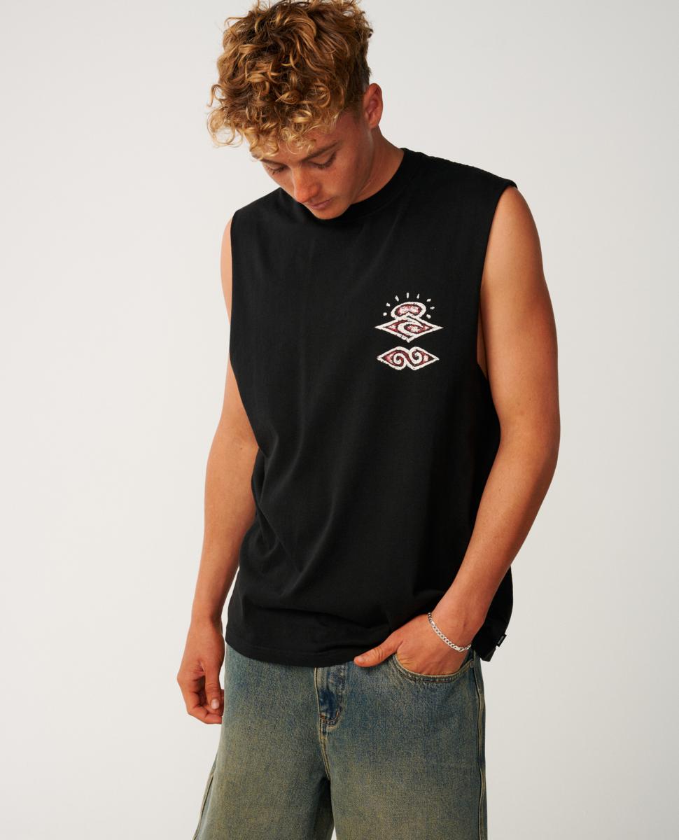 Rip Curl Disorder Boneyards Muscle Black. Rip Curl Singlets & Tanks in Mens Singlets & Tanks & Mens T-shirts & Singlets. Code: 138MTE