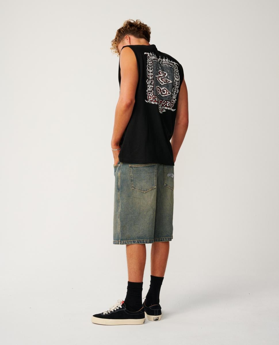 Rip Curl Disorder Boneyards Muscle Black. Rip Curl Singlets & Tanks in Mens Singlets & Tanks & Mens T-shirts & Singlets. Code: 138MTE