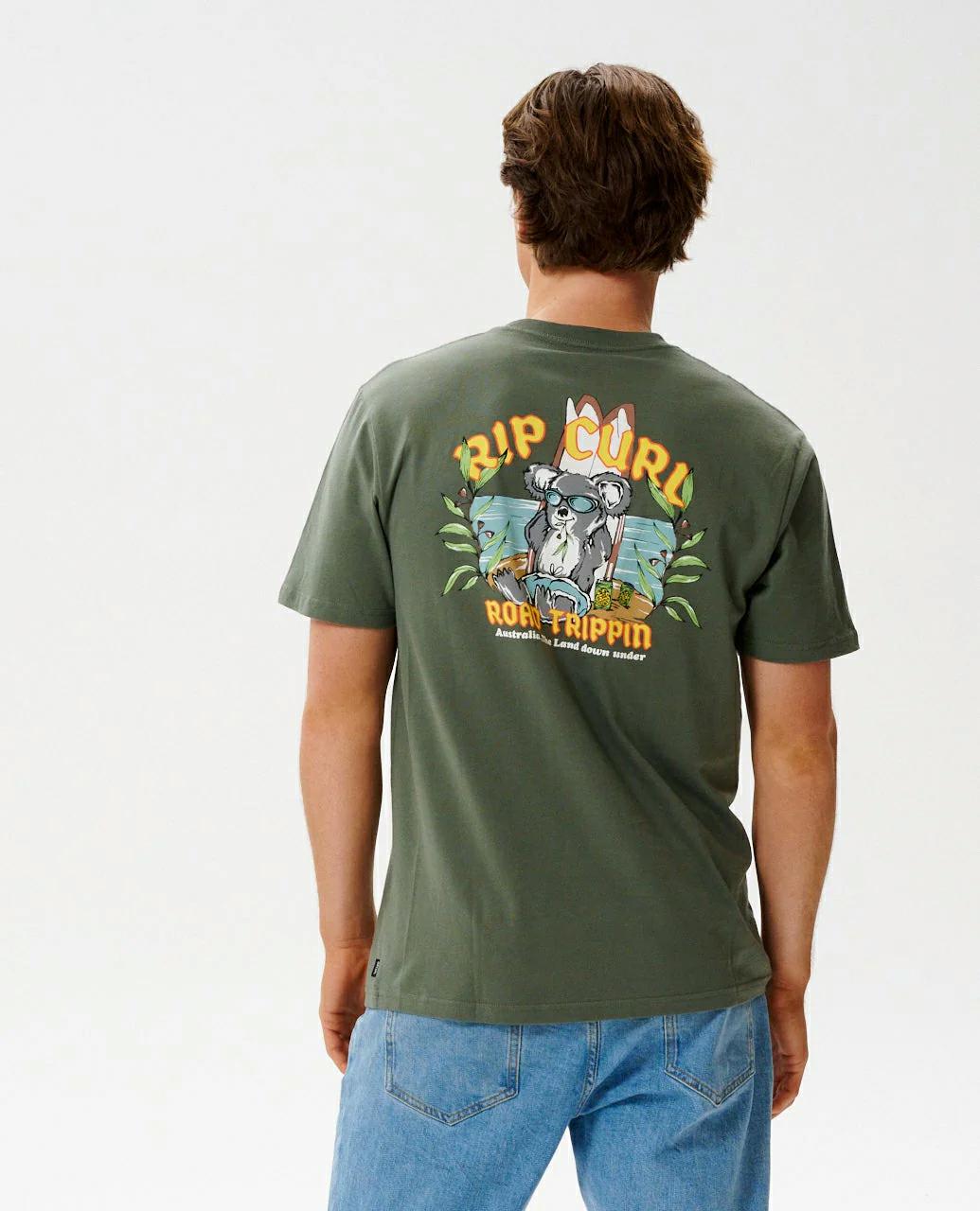 Rip Curl Down Under Koala Tee Dark Olive. Rip Curl Tees in Mens Tees & Mens T-shirts & Singlets. Code: 15FMTE