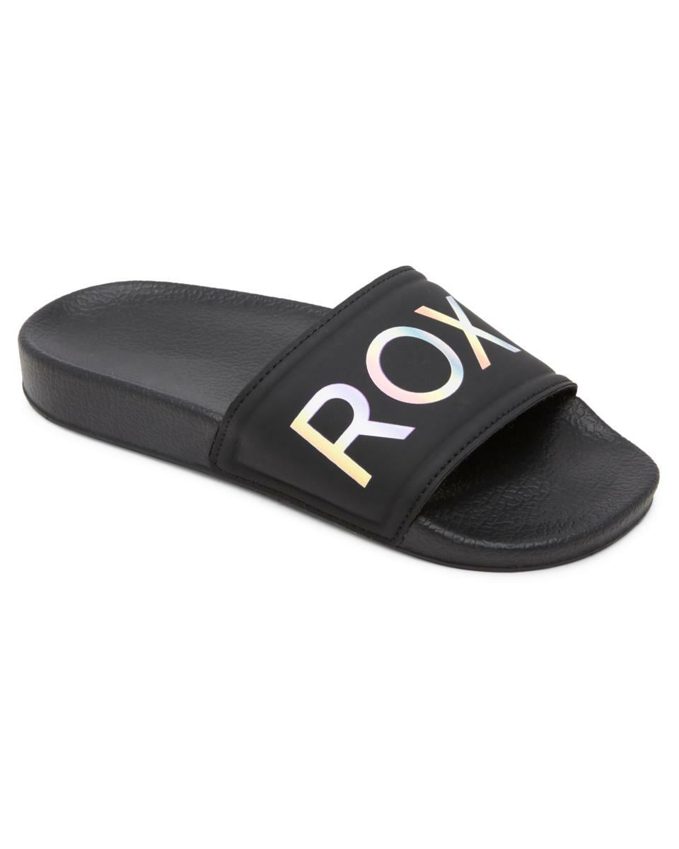 Roxy Girls 8-14 Slippy Ii Slides Black. Roxy Sandals in Girls Sandals & Girls Footwear. Code: ARGL100287