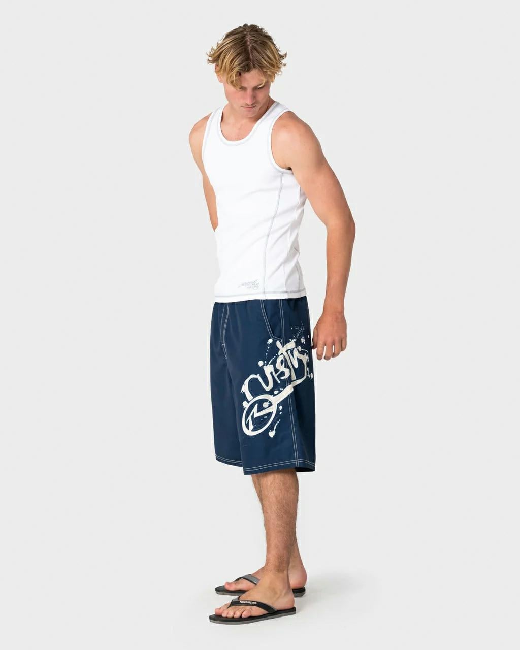 Rusty Ceathair Hybrid Waist Boa Navy Blue. Rusty Boardshorts - Fitted Waist in Mens Boardshorts - Fitted Waist & Mens Shorts. Code: BSM1793