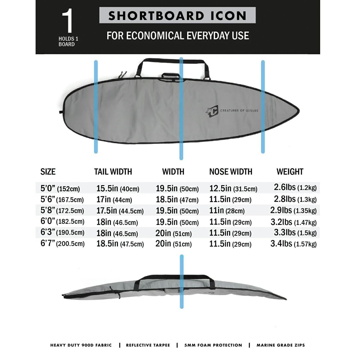 Creatures Of Leisure Shortboard Icon 6`0 Silver Black. Creatures Of Leisure Boardbags in Boardsports Boardbags & Boardsports Surf. Code: CLS2460
