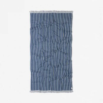 Slow Tide Koko Driftweave Turkish Towel Navy 97x185cm. Slow Tide Towels in Womens Towels & Womens Accessories. Code: STTT077