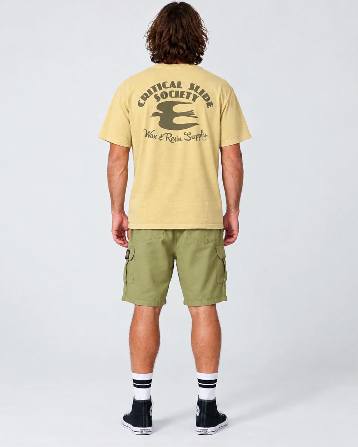 Critical Slide Society Wax And Resin Tee Vintage Yellow. Critical Slide Society Tees in Mens Tees & Mens T-shirts & Singlets. Code: TE26011