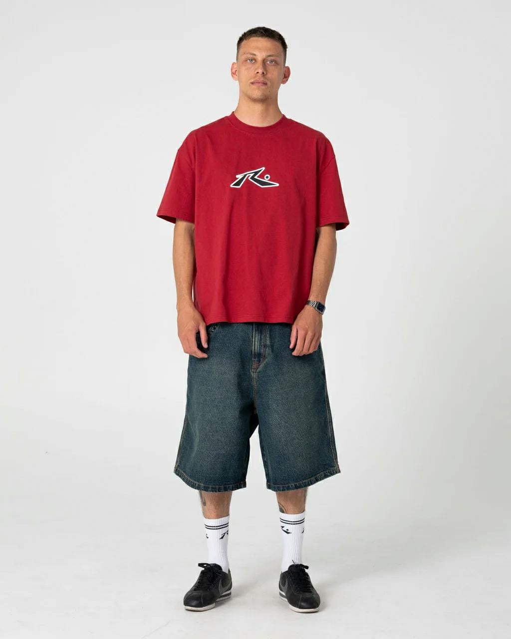 Rusty Razor Short Sleeve Tee Vintage Red. Rusty Tees in Mens Tees & Mens T-shirts & Singlets. Code: TTM3070