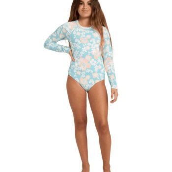Billabong Hibiscus Haze Ls Bodysuit Aqua Haze. Billabong Rashvests in Girls Rashvests & Girls Wetsuits. Code: UBGWR03047