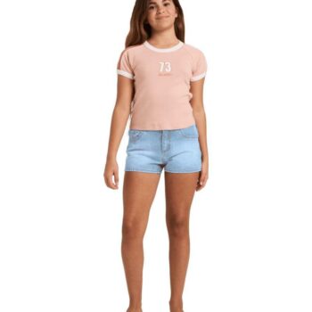 Billabong Shoreline Club Ringer Tee Dusty Rose. Billabong Tees in Girls Tees & Girls T-shirts & Singlets. Code: UBGZT00153