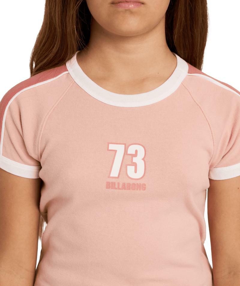 Billabong Shoreline Club Ringer Tee Dusty Rose. Billabong Tees in Girls Tees & Girls T-shirts & Singlets. Code: UBGZT00153