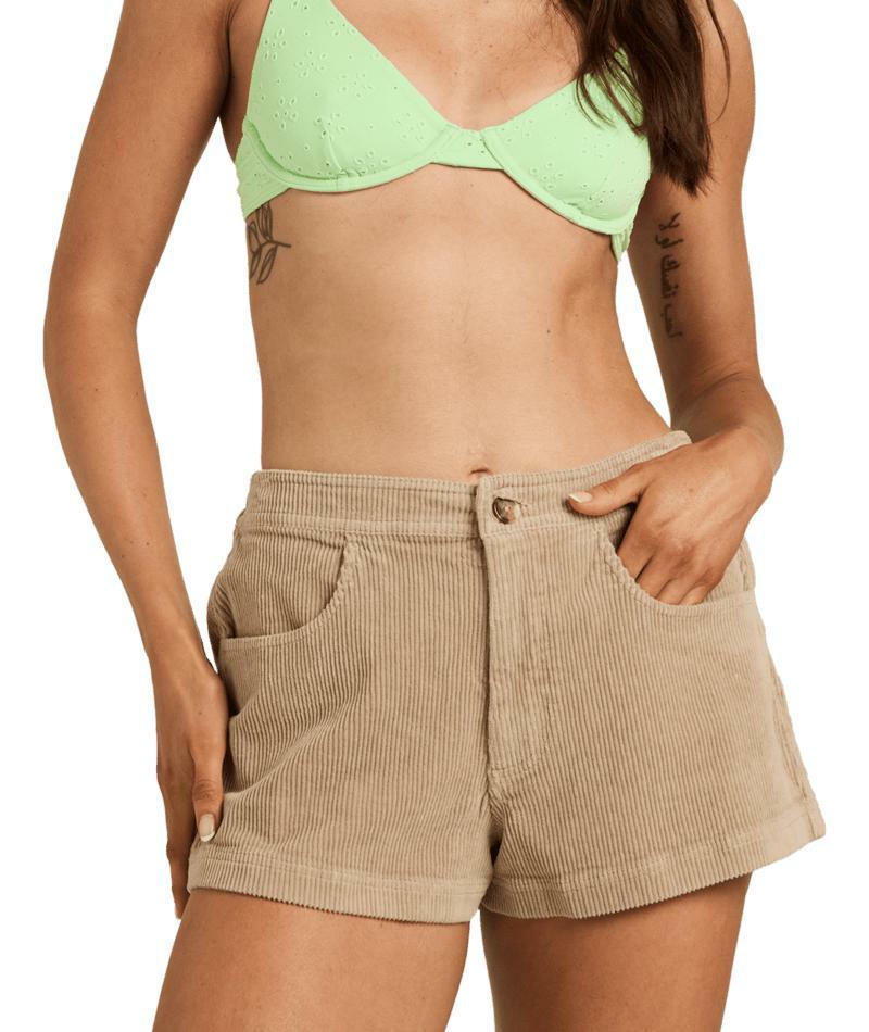 Billabong Retro Cord Short Cobblestone. Billabong Walkshorts - Fitted Waist in Womens Walkshorts - Fitted Waist & Womens Shorts. Code: UBJNS00256