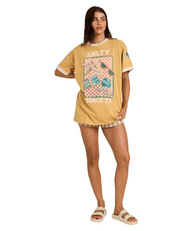 Billabong Salty Since Tee Curry. Billabong Tees in Womens Tees & Womens T-shirts & Singlets. Code: UBJZT00569