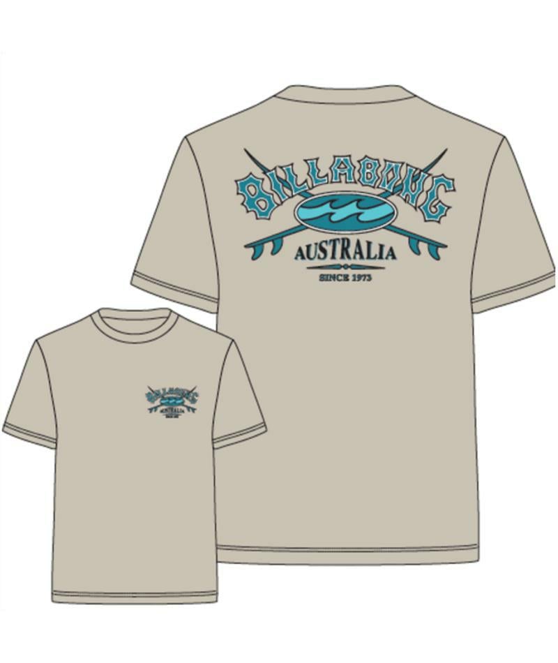 Billabong Heritage Arch Ww Premium Oatmeal. Billabong Tees in Mens Tees & Mens T-shirts & Singlets. Code: UBYZT00889