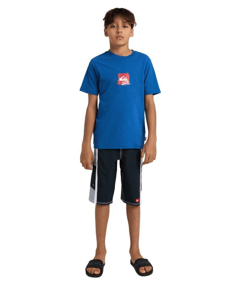 Quiksilver Yg Impaired Box Ss Youth Monaco Blue. Quiksilver Tees in Boys Tees & Boys T-shirts & Singlets. Code: UQBZT03515