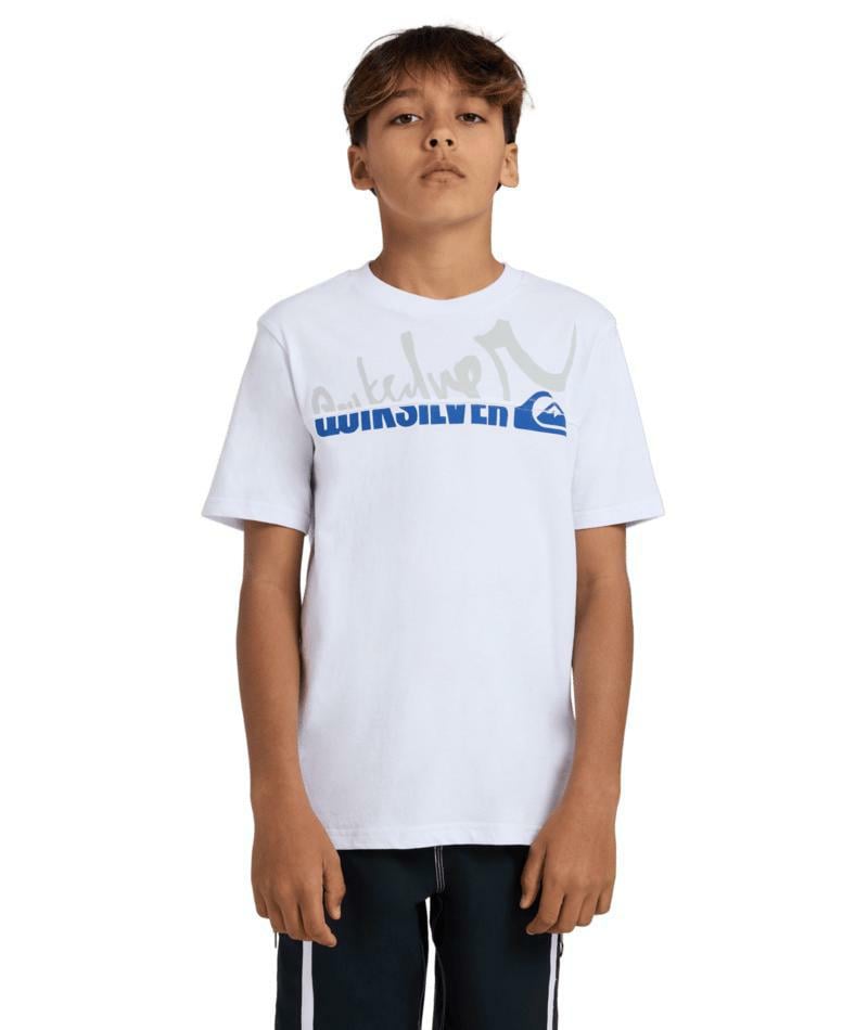 Quiksilver Yg Spliced Ss Youth White. Quiksilver Tees in Boys Tees & Boys T-shirts & Singlets. Code: UQBZT03516