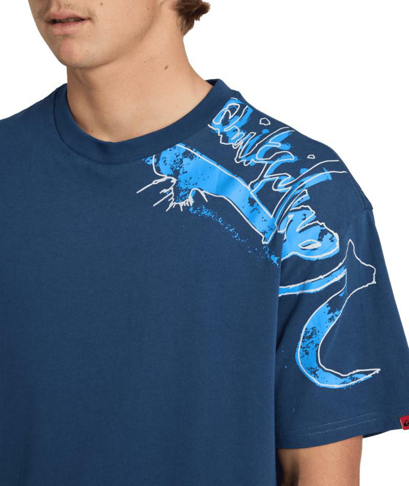 Quiksilver Yg Scrawled Ss Tee Dark Denim. Quiksilver Tees in Mens Tees & Mens T-shirts & Singlets. Code: UQYZT05859