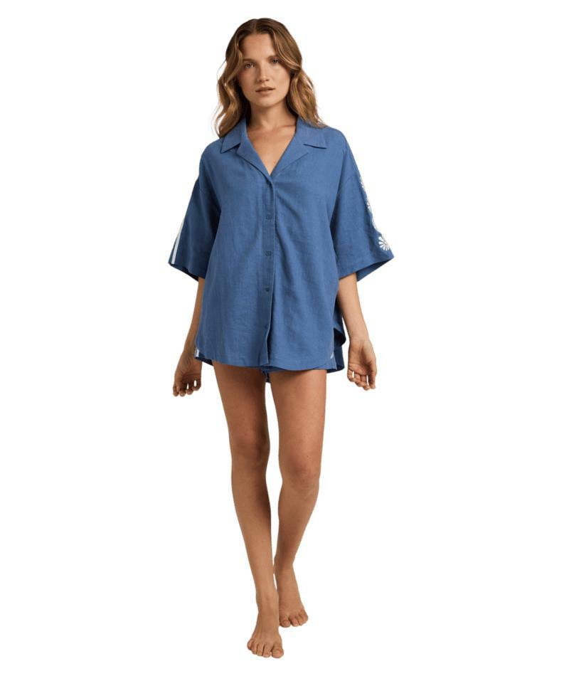 Roxy Sun Kissed Shirt Bijou Blue. Roxy Shirts - Short Sleeve in Womens Shirts - Short Sleeve & Womens Shirts. Code: URJWT03143