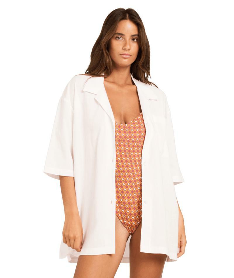 Roxy Getaway Shirt Cloud Dancer. Roxy Overswims in Womens Overswims & Womens Swimwear. Code: URJX603021