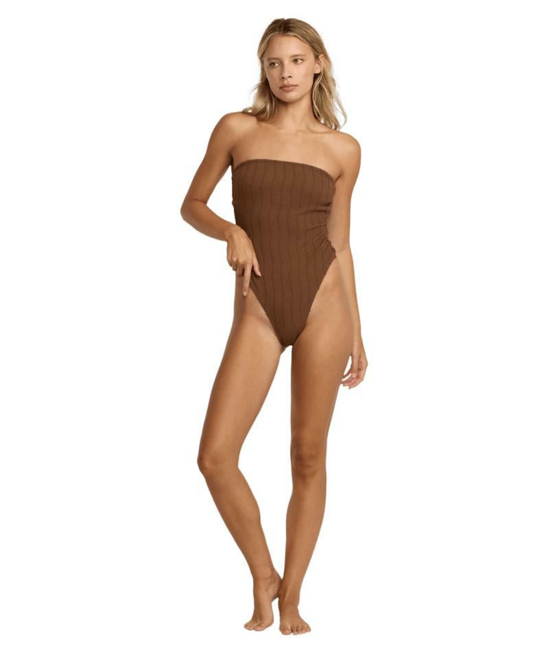 Rvca Chevy Grooves Bandeau 1pc Chocolate. Rvca Swimwear - One Piece in Womens Swimwear - One Piece & Womens Swimwear. Code: UVJX100152