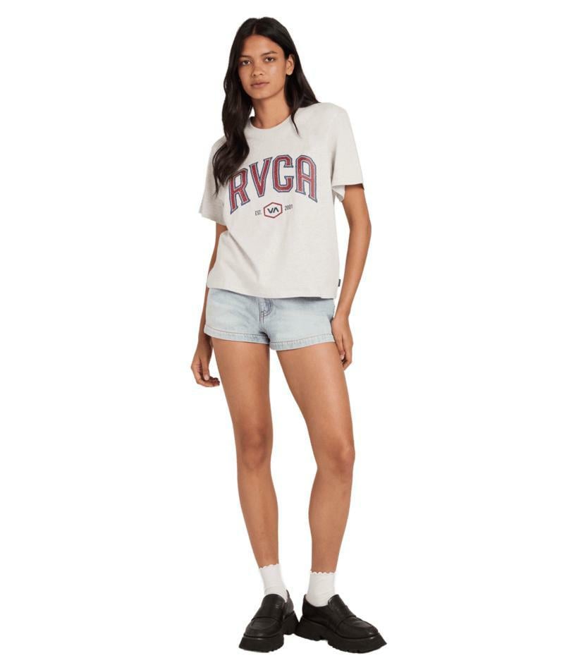 Rvca Dial Up Easy Tee Grey Marle. Rvca Tees in Womens Tees & Womens T-shirts & Singlets. Code: UVJZT00307