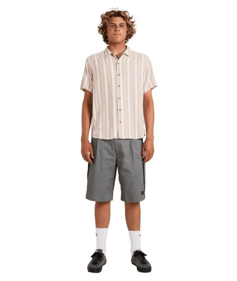 Rvca Beat Stripe Ss Shirt Natural. Rvca Shirts - Short Sleeve in Mens Shirts - Short Sleeve & Mens Shirts. Code: UVYWT00218