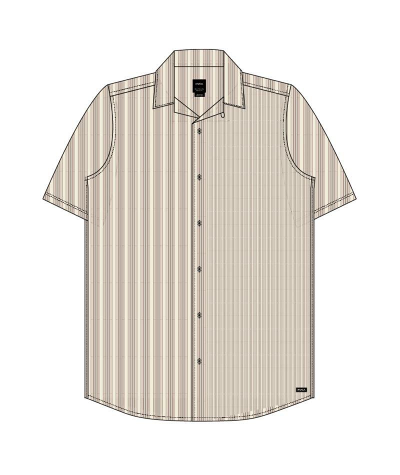 Rvca Beat Stripe Ss Shirt Natural. Rvca Shirts - Short Sleeve in Mens Shirts - Short Sleeve & Mens Shirts. Code: UVYWT00218