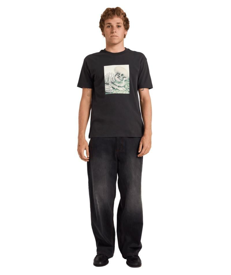 Rvca Sleepy Skeleton Ss Pirate Black. Rvca Tees in Mens Tees & Mens T-shirts & Singlets. Code: UVYZT01001