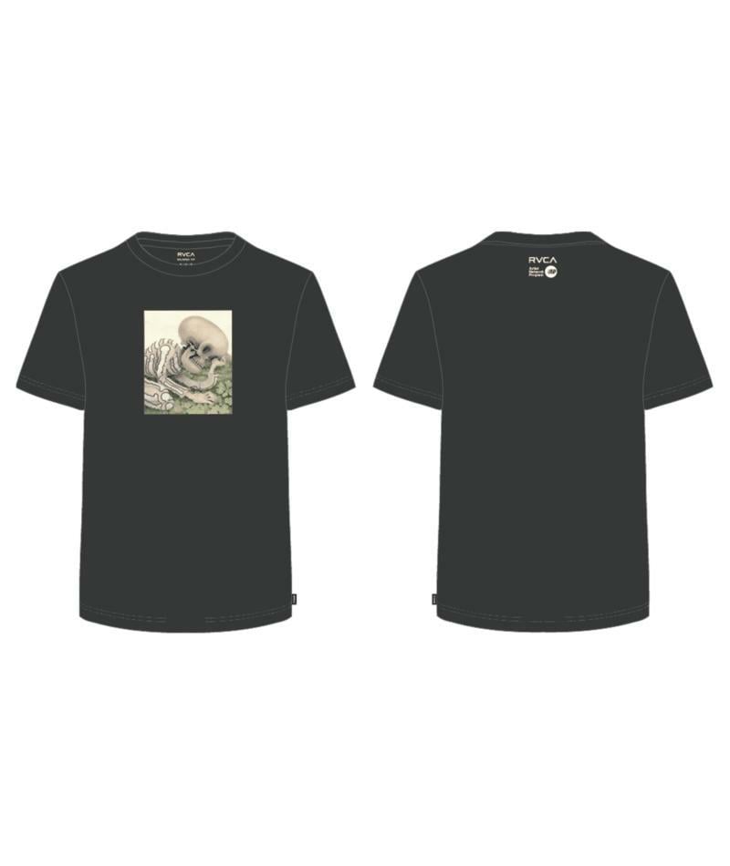 Rvca Sleepy Skeleton Ss Pirate Black. Rvca Tees in Mens Tees & Mens T-shirts & Singlets. Code: UVYZT01001