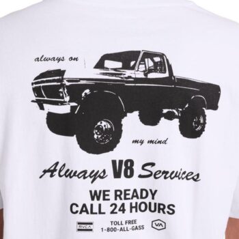 Rvca V8 Ss White. Rvca Tees in Mens Tees & Mens T-shirts & Singlets. Code: UVYZT01011