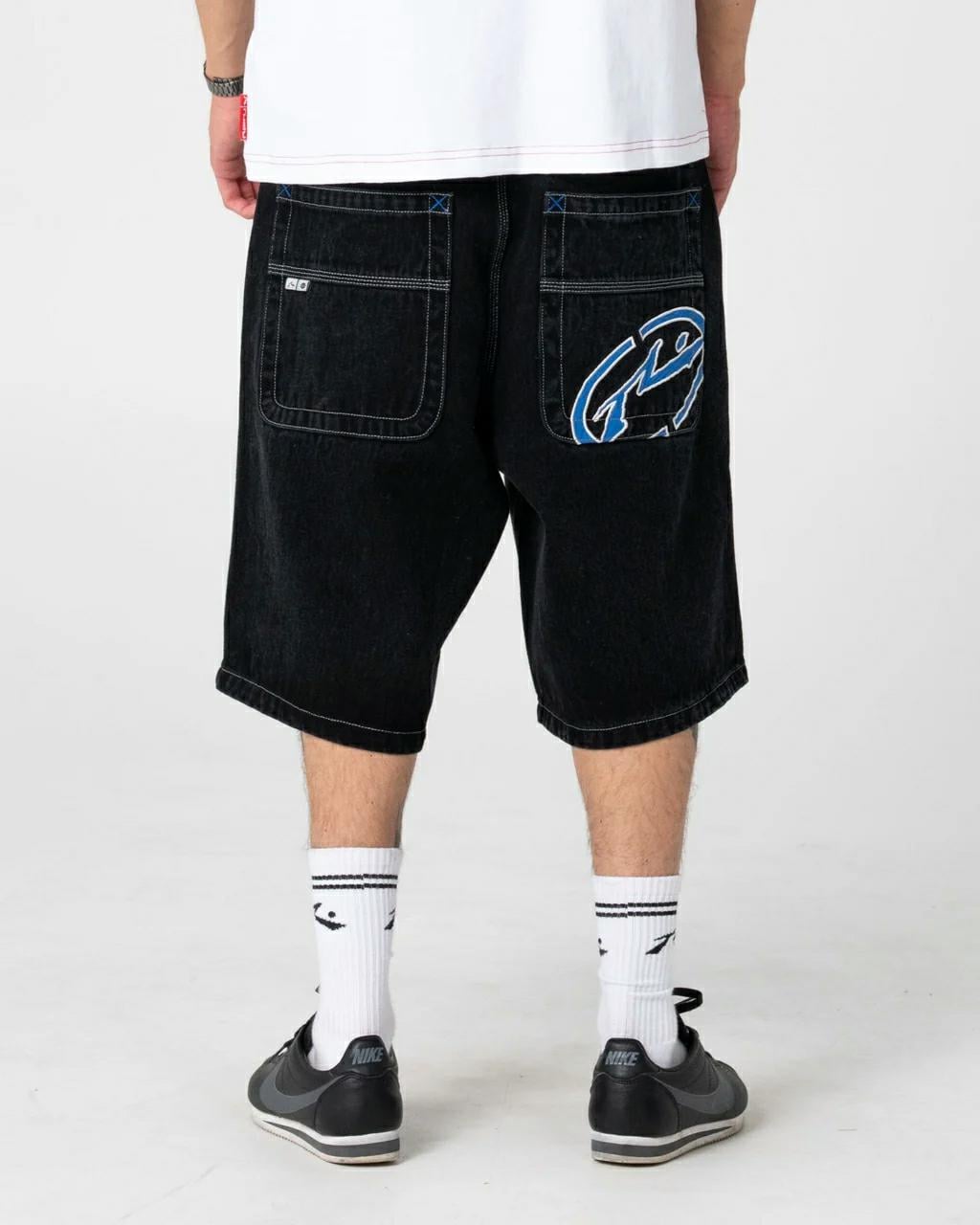 Rusty Turbo 2.0 Baggy Jort Black Out / Blue. Rusty Walkshorts - Fitted Waist in Mens Walkshorts - Fitted Waist & Mens Shorts. Code: WKM1294