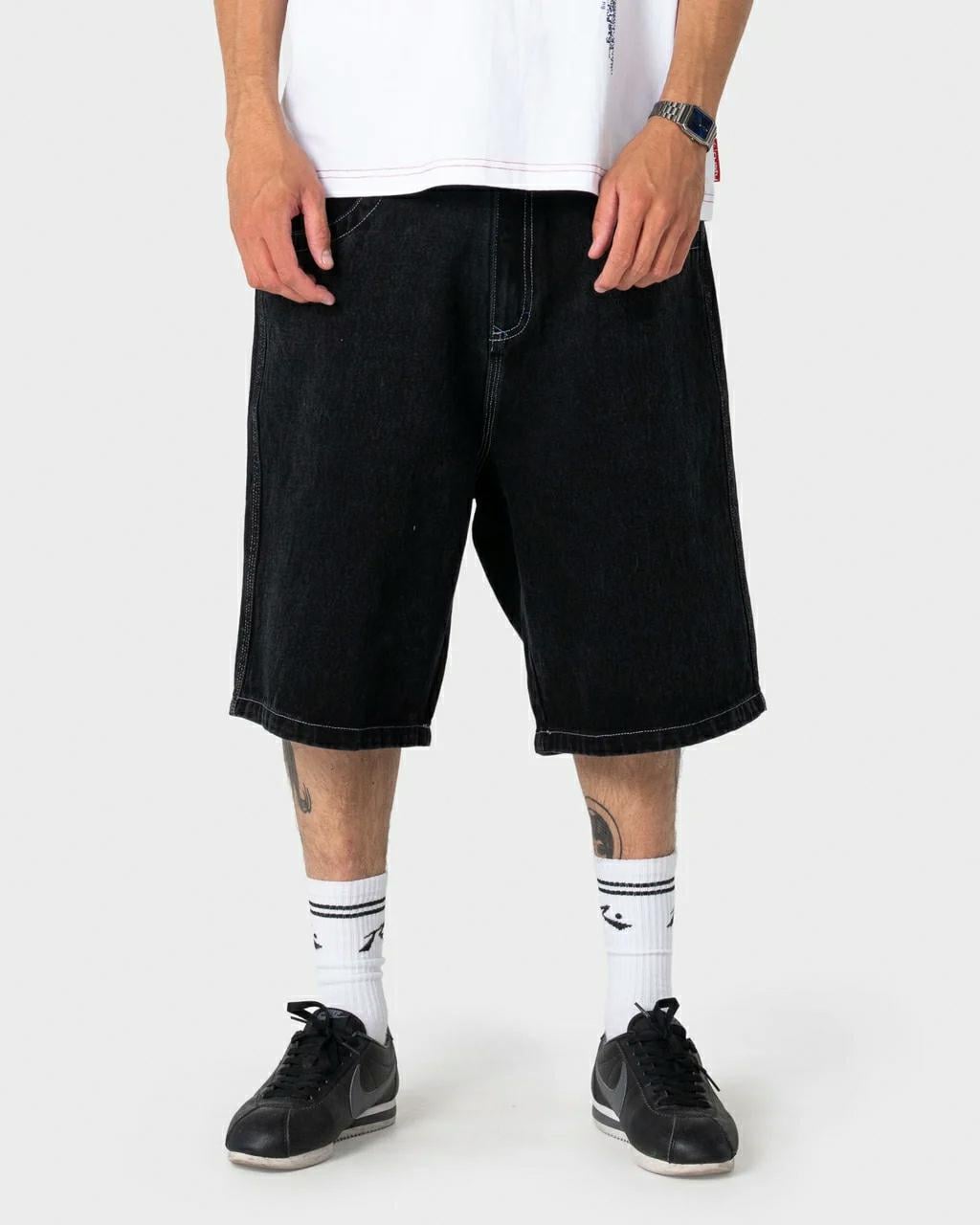 Rusty Turbo 2.0 Baggy Jort Black Out / Blue. Rusty Walkshorts - Fitted Waist in Mens Walkshorts - Fitted Waist & Mens Shorts. Code: WKM1294