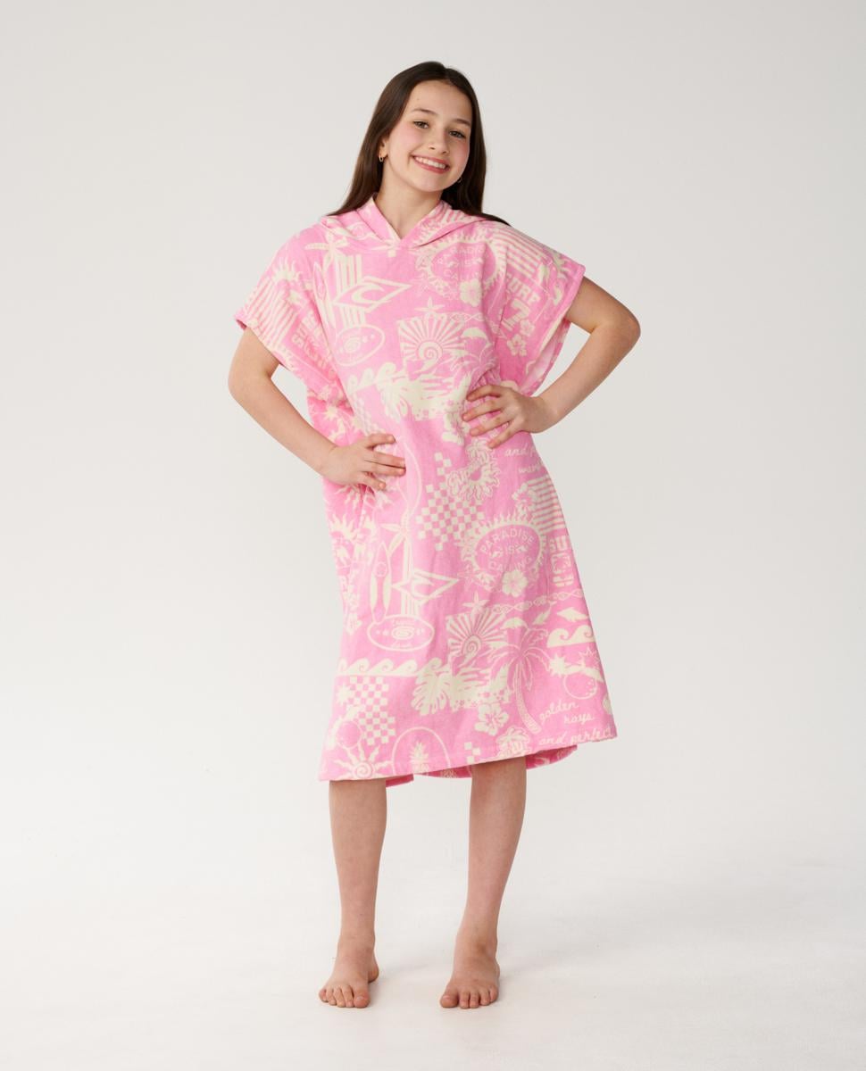 Rip Curl Mixed Hooded Towel- Kids Natural/pink. Rip Curl Towels - Hooded in Girls Towels - Hooded & Girls Accessories. Code: 00GGTO