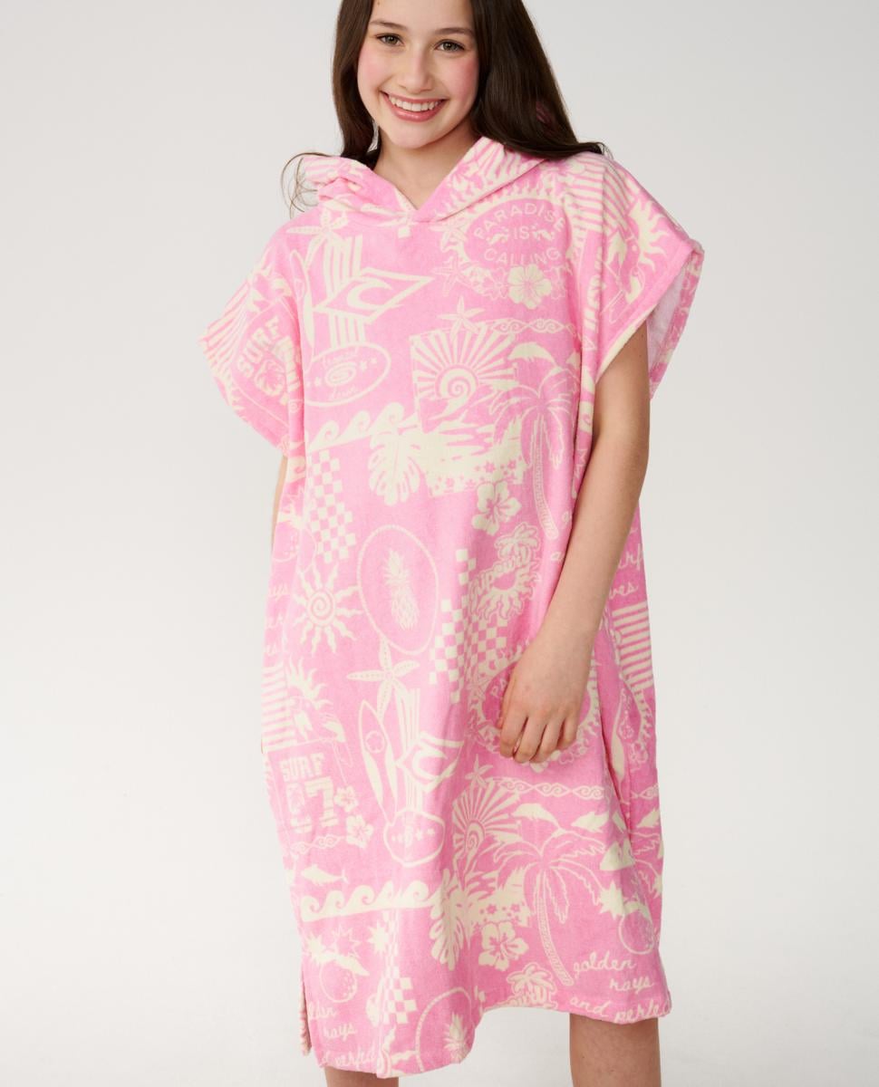 Rip Curl Mixed Hooded Towel- Kids Natural/pink. Rip Curl Towels - Hooded in Girls Towels - Hooded & Girls Accessories. Code: 00GGTO