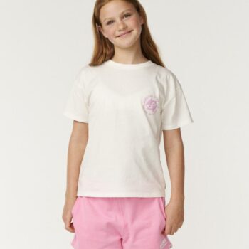 Rip Curl Surf Puff Relaxed Tee - Girls (8-14 Years) Bone/pink. Rip Curl Tees in Girls Tees & Girls T-shirts & Singlets. Code: 03EGTE