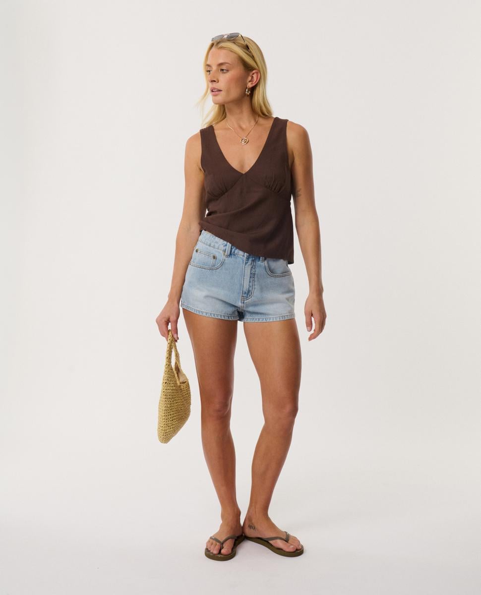 Rip Curl Sasha Denim Short Vintage Blue. Rip Curl Walkshorts - Fitted Waist in Womens Walkshorts - Fitted Waist & Womens Shorts. Code: 08OWWS
