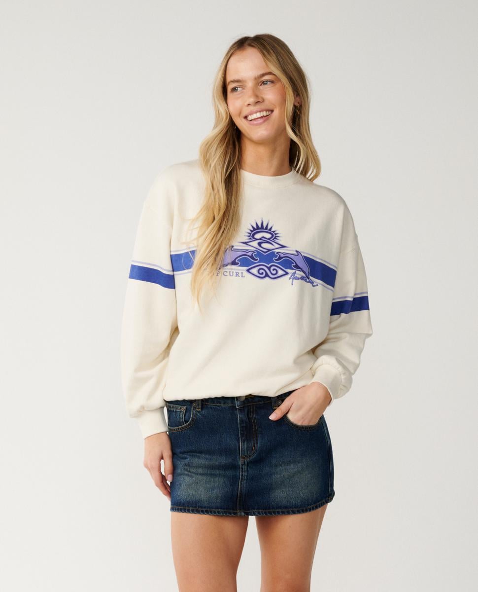 Rip Curl Archive Dolphin Oversized Crew Bone. Rip Curl Sweats in Womens Sweats & Womens Jackets, Jumpers & Knits. Code: 0ENWFL