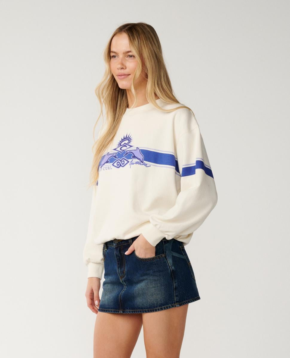 Rip Curl Archive Dolphin Oversized Crew Bone. Rip Curl Sweats in Womens Sweats & Womens Jackets, Jumpers & Knits. Code: 0ENWFL