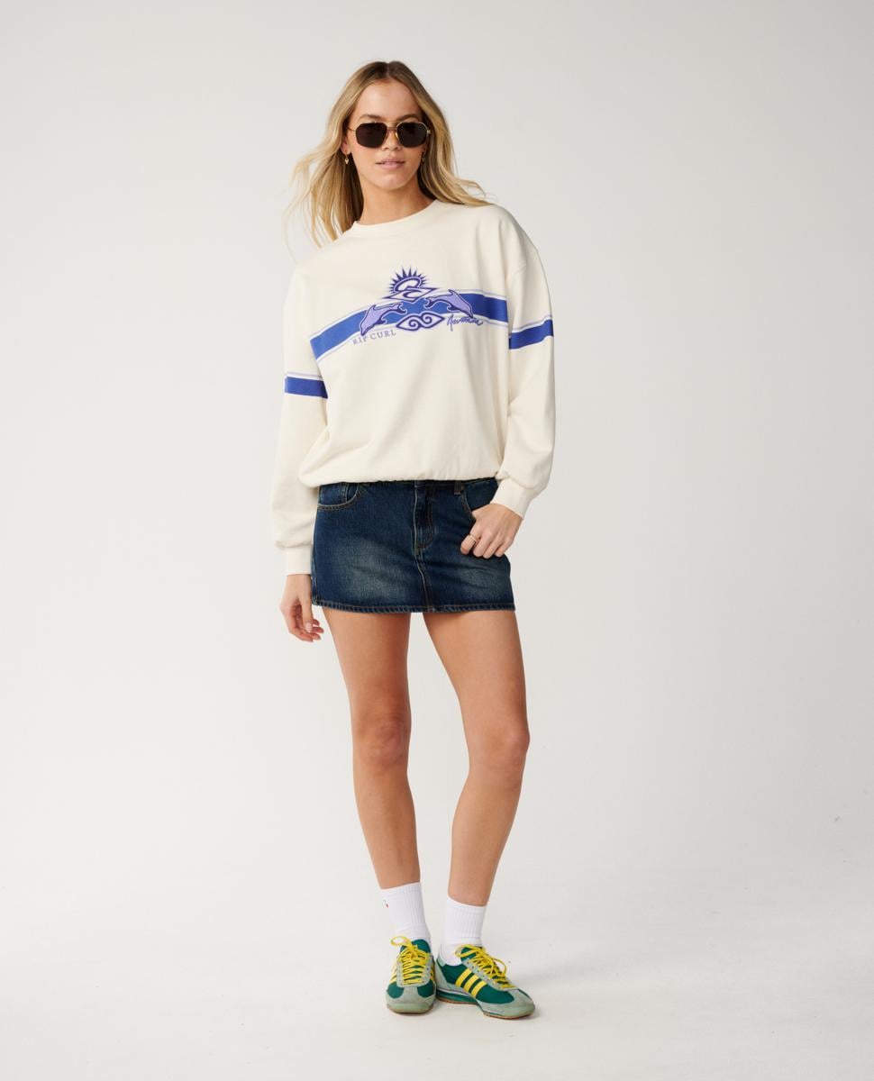Rip Curl Archive Dolphin Oversized Crew Bone. Rip Curl Sweats in Womens Sweats & Womens Jackets, Jumpers & Knits. Code: 0ENWFL