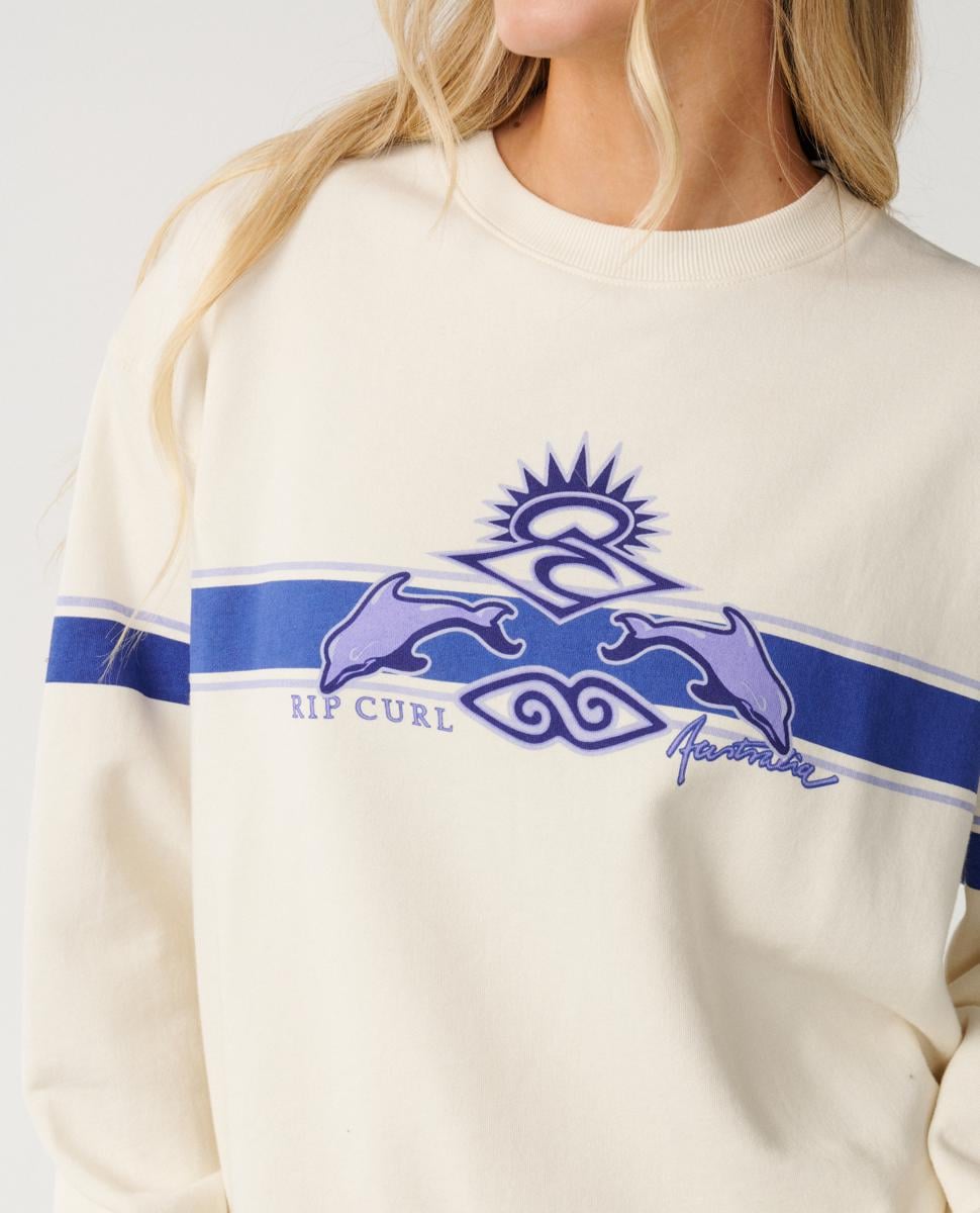 Rip Curl Archive Dolphin Oversized Crew Bone. Rip Curl Sweats in Womens Sweats & Womens Jackets, Jumpers & Knits. Code: 0ENWFL