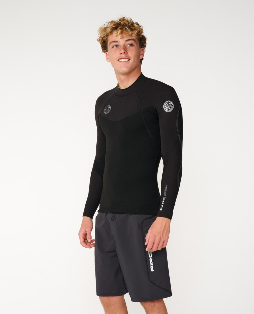 Rip Curl Elasto 1.5mm Long Sleeve Wetsuit Jacket Black. Rip Curl Vest & Jackets in Mens Vest & Jackets & Mens Wetsuits. Code: 12UMWJ