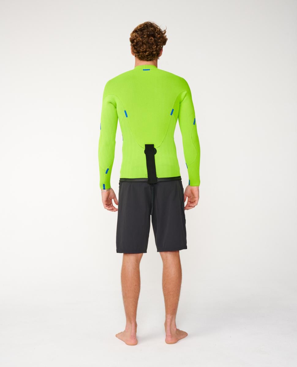 Rip Curl Elasto 1.5mm Long Sleeve Wetsuit Jacket Charcoal F.lime. Rip Curl Vest & Jackets in Mens Vest & Jackets & Mens Wetsuits. Code: 12UMWJ